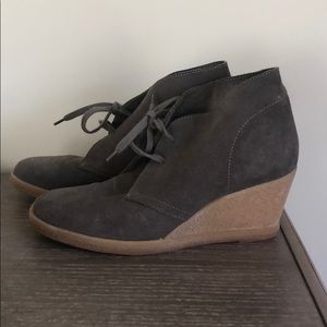 J Crew rubber wedge shoes.